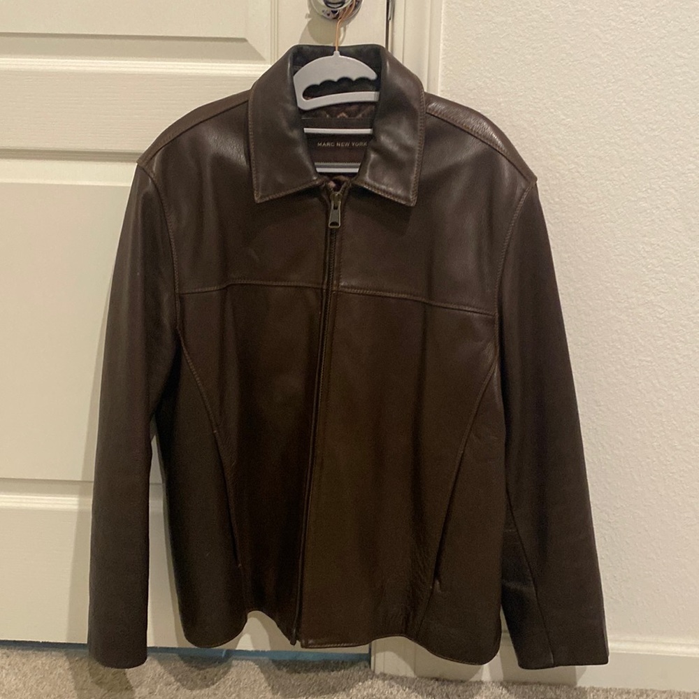 Marc New York brown leather jacket